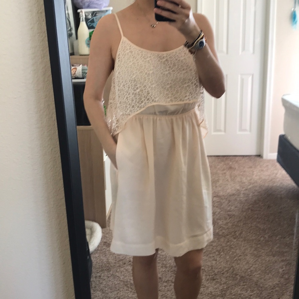 Cream midi dress